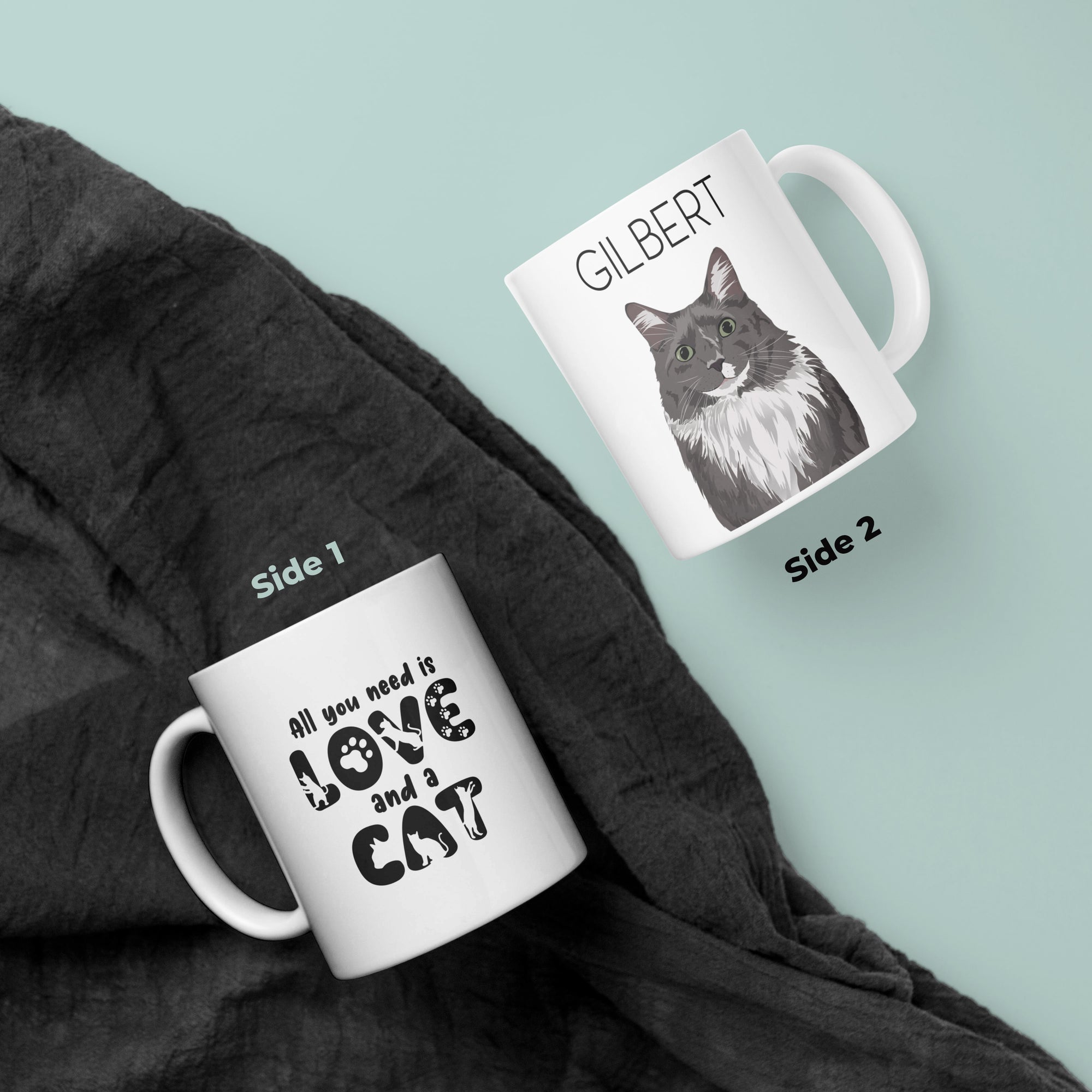 Double-Sided Coffee Mug - Cat Love - Furesque