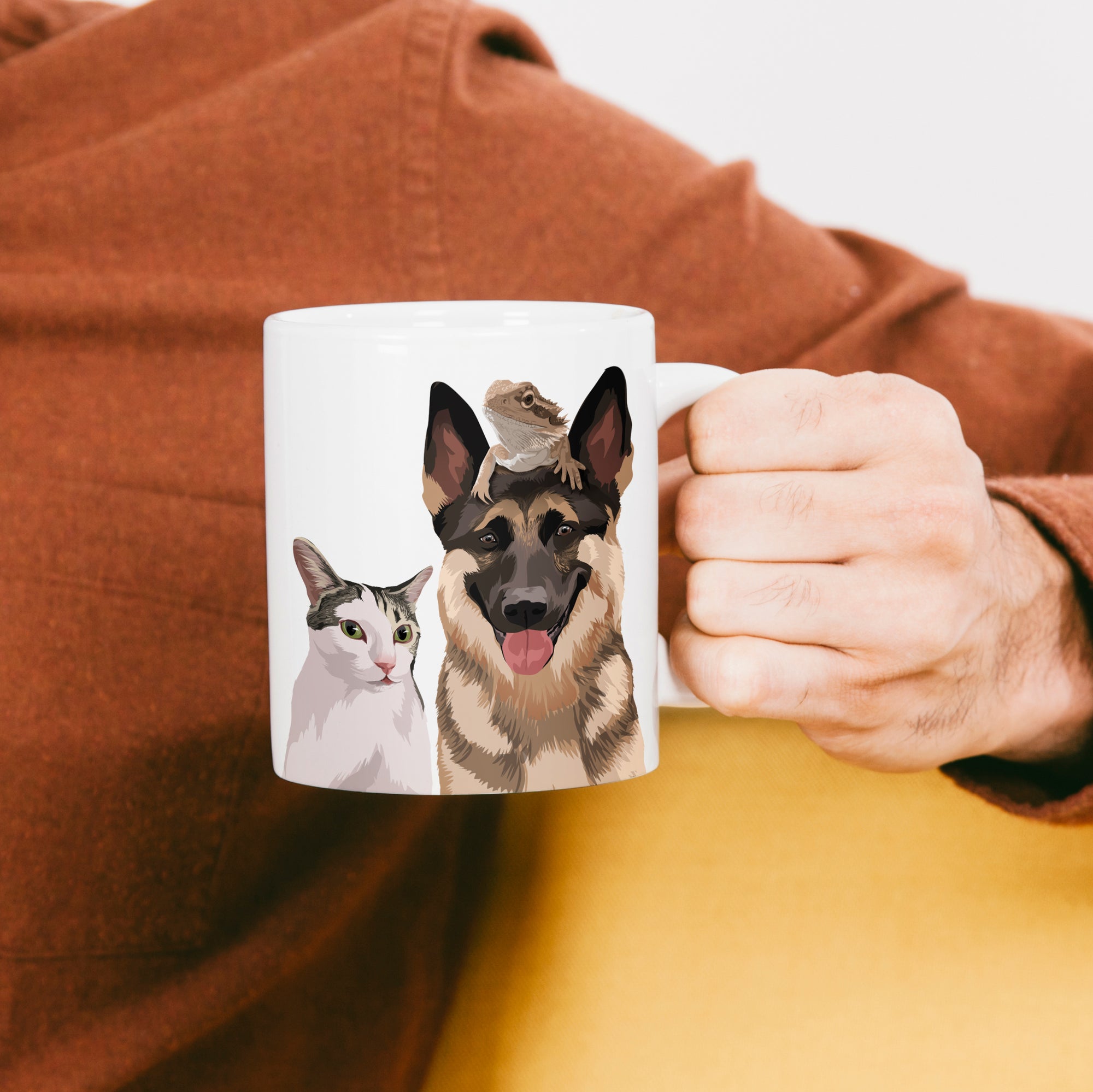 Double-Sided Coffee Mug - Cat Love - Furesque