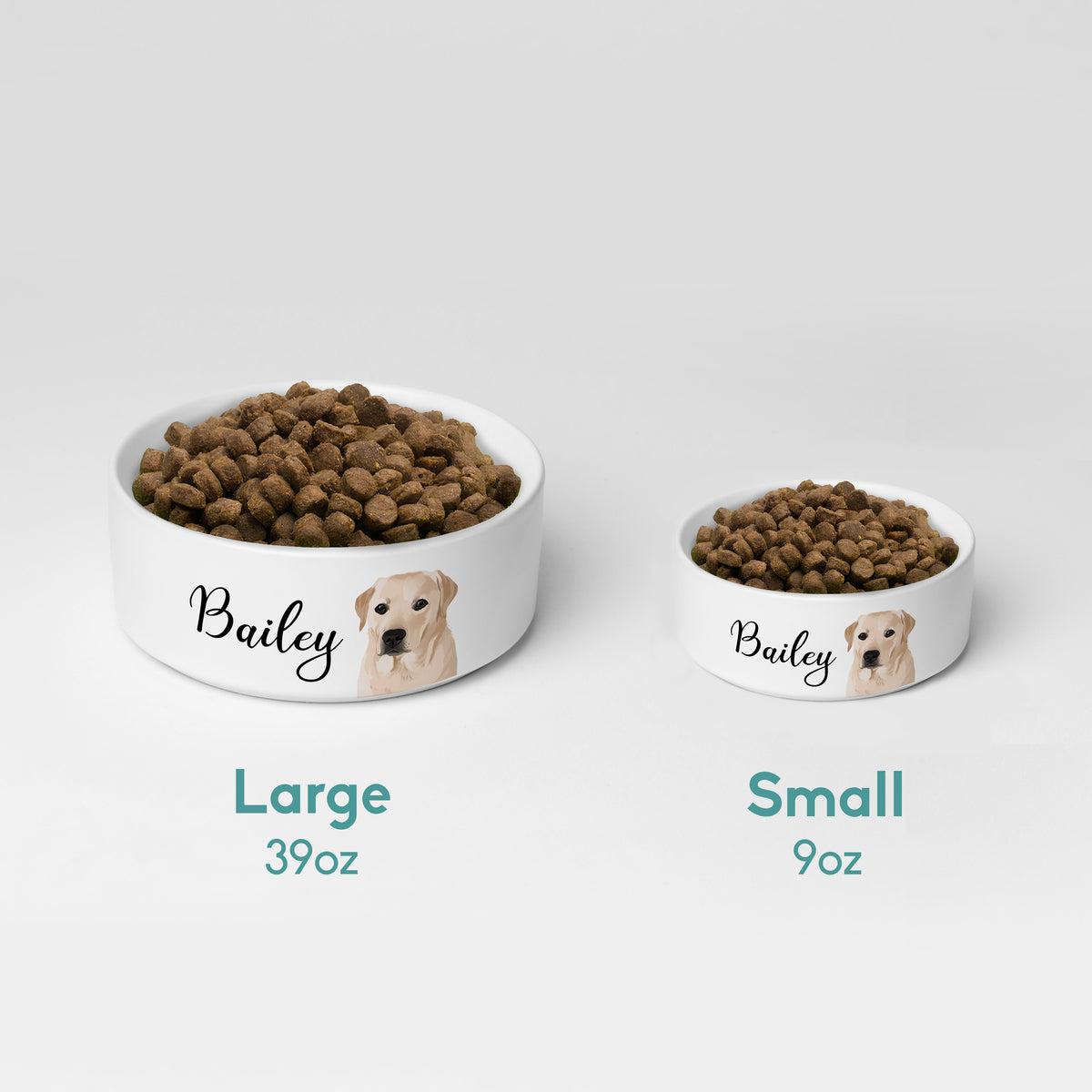 Retro Personalized Dog Bowl – Squishy Cheeks